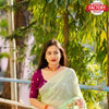 Light Green Georgette Embroidered Partywear Saree