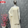 White Partywear Kurtha Sharara Dupatta Set