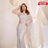 Premium Organza Sequins Work Partywear Saree