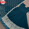 Teal Blue Partywear Gown Dupatta Set