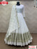 White Partywear Gown Dupatta Set