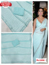 Sky Blue Partywear Sequins Saree