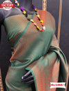 Sea Green Pure Soft Silk Saree