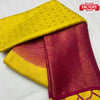 Yellow Pure Silk Copper Zari Saree