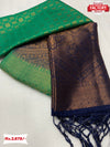 Green Pure Silk Copper Zari Saree