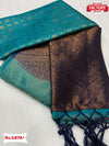 Sky Blue Pure Silk Copper Zari Saree