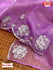 Lavender Organza Cross Sequins Saree