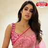 Hot Pink Multi-shaded Organza Saree