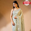 Light Green Sequins Partywear Georgette Saree