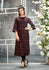 Maroon chequered winter kurthi