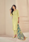 Neon Green Kurtha Pant Dupatta Set